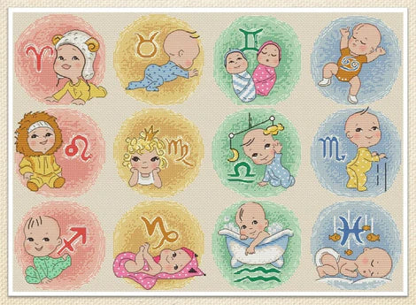 Baby Horoscope Sampler - Artmishka Cross Stitch