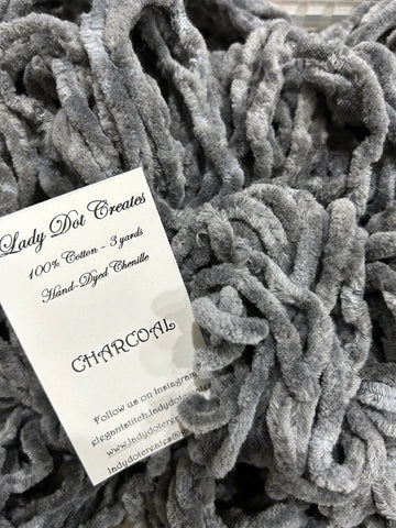 Charcoal Chenille - Lady Dot Creates