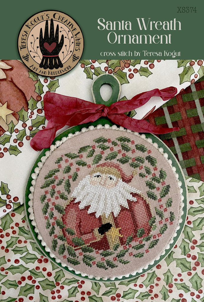 Santa Wreath Ornament - Teresa Kogut