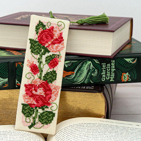 Climbing Roses Bookmark - Counting Puddles