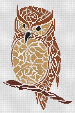 Tribal Owl - White Willow Stitching