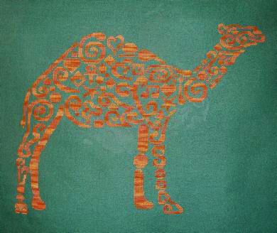 Tribal Camel - White Willow Stitching