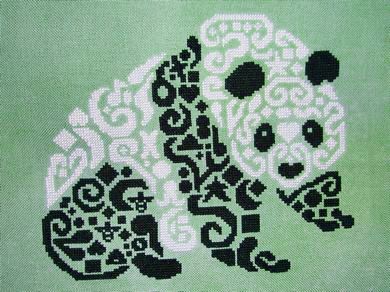 Tribal Panda - White Willow Stitching