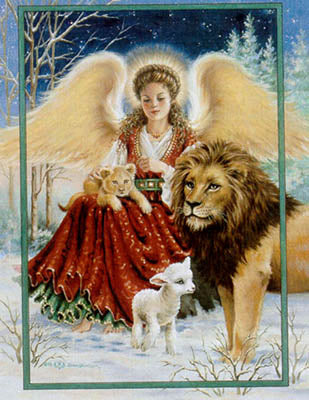 Angel Lion And Lamb - Heaven and Earth Designs