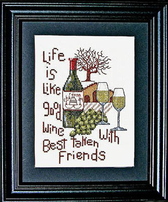Good Wine Good Friends - Bobbie G. Designs