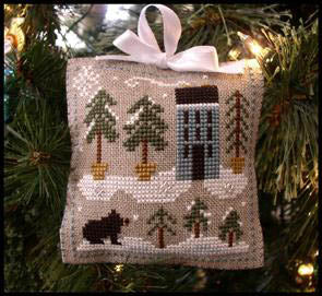 Ornament 4 - Snowy Pines - Little House Needleworks