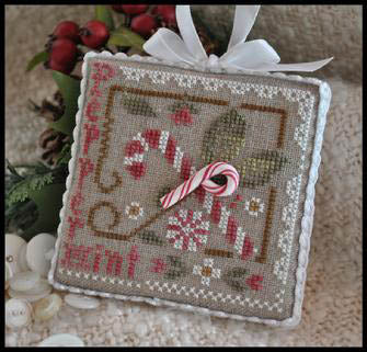 Ornament 9 - Peppermint Twist - Little House Needleworks