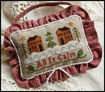Ornament 11 - All Is Calm - Little House Needleworks