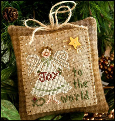 Ornament 12- Joy To The World - Little House Needleworks