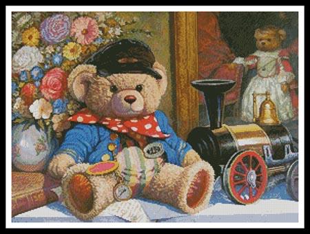 Teddy And Locomotive - Artecy Cross Stitch