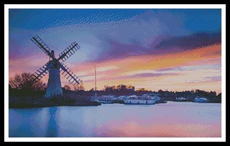 Windmill At Dawn - Artecy Cross Stitch