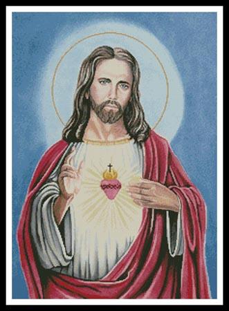 Sacred Heart Of Jesus 2 - Artecy Cross Stitch