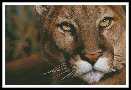Mountain Lion Portrait - Artecy Cross Stitch