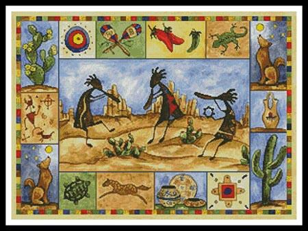 Kokopelli Sampler - Artecy Cross Stitch