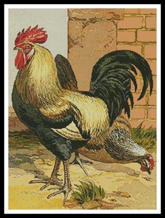 Coloured Dorking Chickens - Artecy Cross Stitch