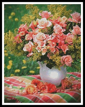 Peach Roses - Artecy Cross Stitch