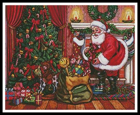 Santa On Christmas Eve - Artecy Cross Stitch