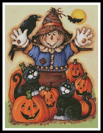 Scarecrow's Halloween Pumpkin Patch - Artecy Cross Stitch