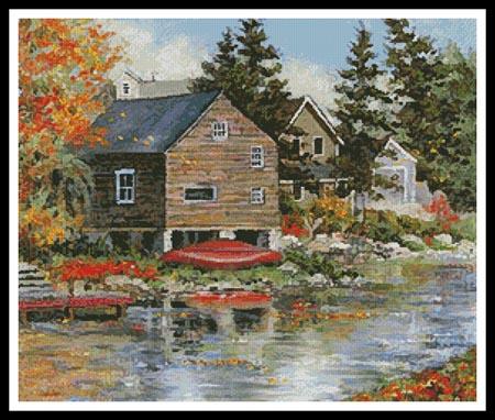 The Red Canoe - Artecy Cross Stitch
