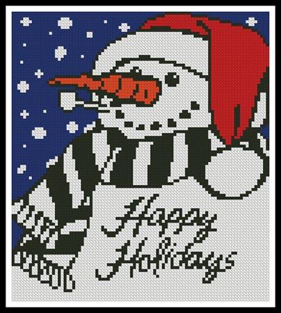 Snowman Greeting - Artecy Cross Stitch