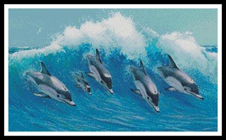 Leaping Dolphins - Artecy Cross Stitch