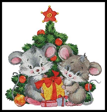 Cute Christmas Mice - Artecy Cross Stitch