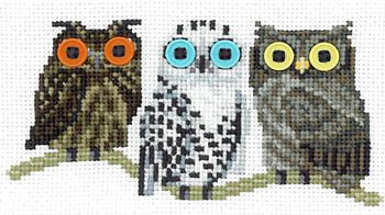 Button Eyes Owls - Xs and Ohs