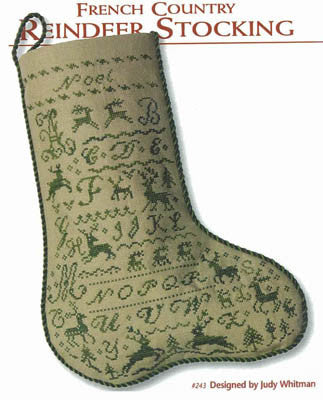 French Country Reindeer Stocking - JBW Designs