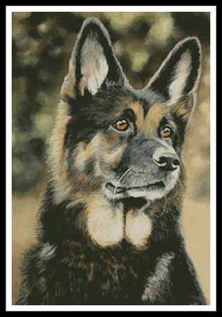 German Shepherd Painting - Artecy Cross Stitch