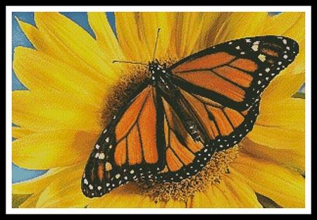Monarch Sunflower - Artecy Cross Stitch