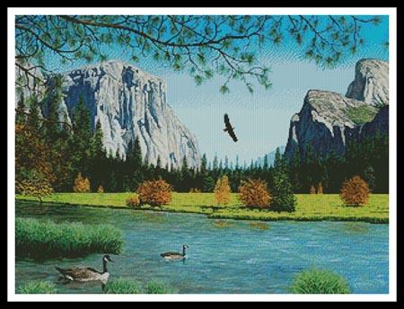 Autumn In Yosemite Valley - Artecy Cross Stitch