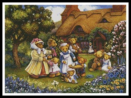 Teddies In The Garden - Artecy Cross Stitch