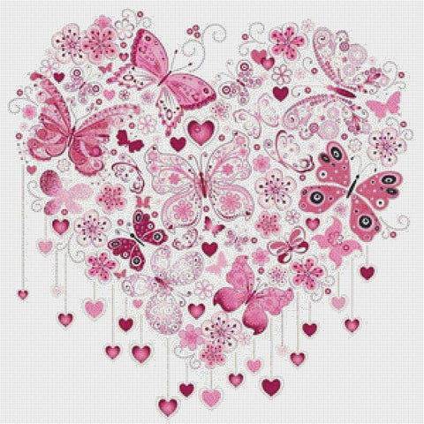 Butterfly Heart - X Squared Cross Stitch