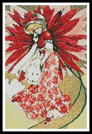 Poinsettia Girl - Artecy Cross Stitch