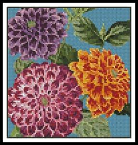 Mini Dahlias - Artecy Cross Stitch