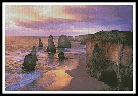 Twelve Apostles Sunset - Artecy Cross Stitch