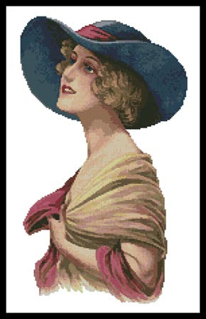 Victorian Blue Hat - Artecy Cross Stitch
