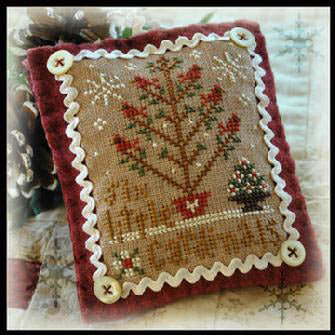 Six Little Cardinals - 2012 Ornament 6  - Little House Needleworks