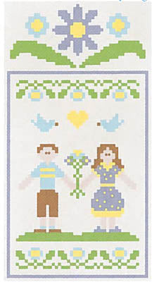 Spring Social 4 - Lovebird Couple - Country Cottage Needleworks