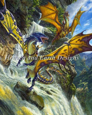 Waterfall Dragons - Heaven and Earth Designs