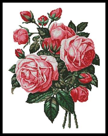 Bouquet Of Pink Roses - Artecy Cross Stitch