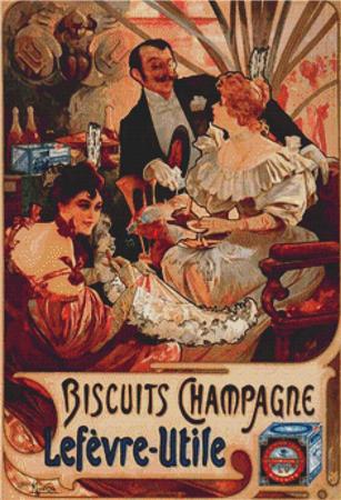 Biscuits Champagne Lefèvre Utile - X Squared Cross Stitch