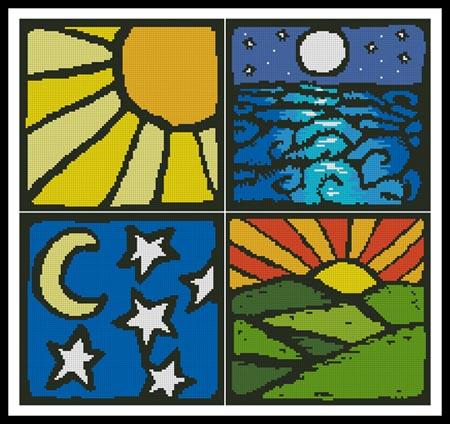 Sun And Moon Sampler - Artecy Cross Stitch