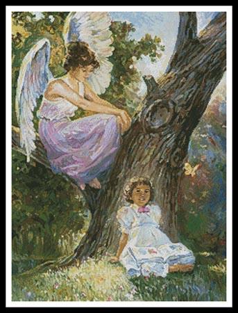 Guardian Angel And Girl - Artecy Cross Stitch