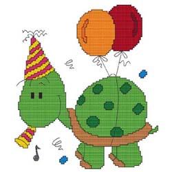 Calendar Turtle January - Cross Stitch Wonders