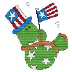 Calendar Turtle July - Cross Stitch Wonders