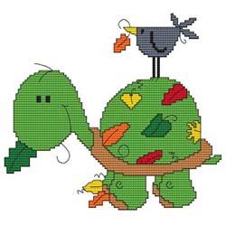 Calendar Turtle September - Cross Stitch Wonders