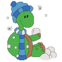 Calendar Turtle November - Cross Stitch Wonders