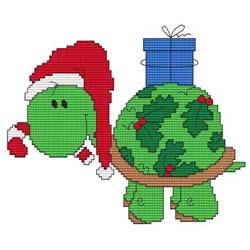 Calendar Turtle December - Cross Stitch Wonders