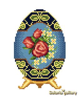Easter Egg With Rose Motif - Solaria Gallery